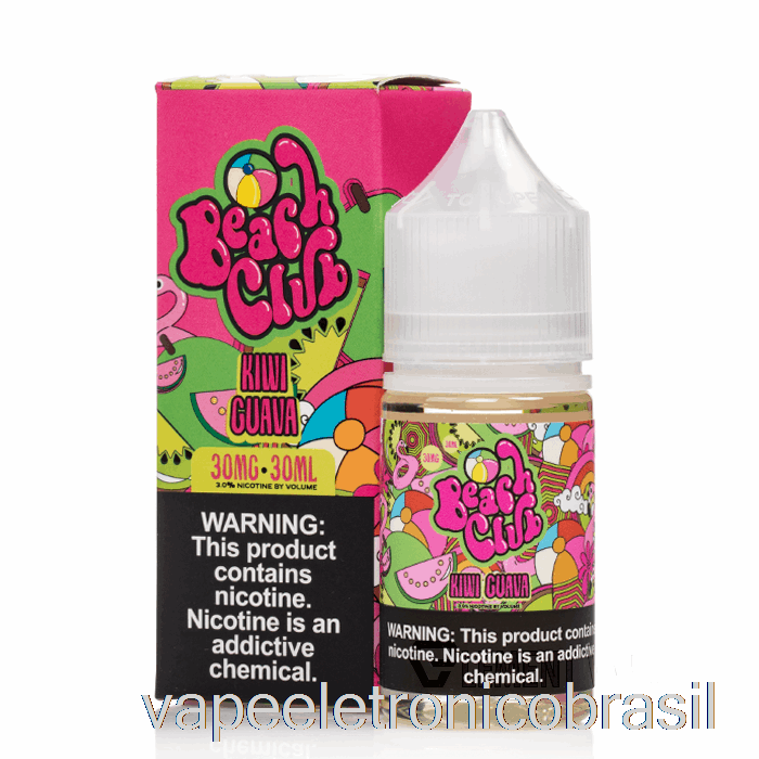 Vape Eletrônico Kiwi Goiaba - Sais De Clube De Praia - 30ml 30mg